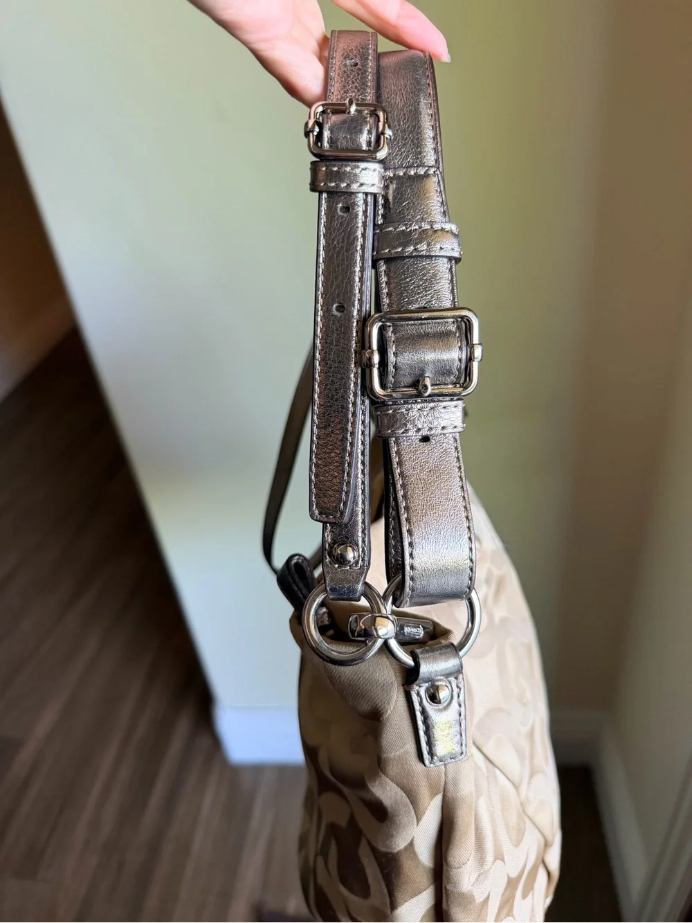 Coach Madison Op Art Sateen Isabelle shoulder/crossbody Bag vintage